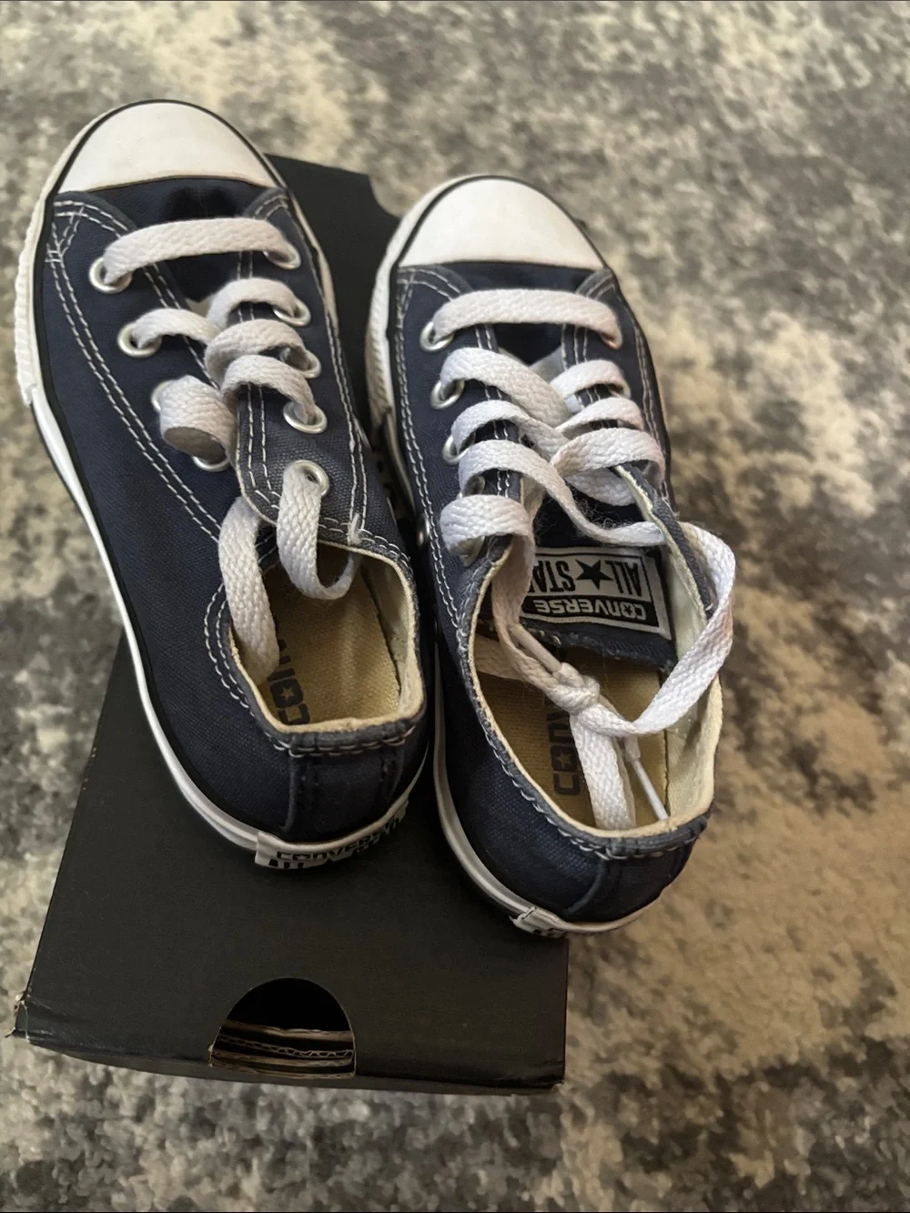 Converse Kids Low-Top Sneakers - Navy and White